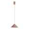 Suspension Redo Konos, metal, matt auburn, dimmable, LED, 10W, 562 lumens, warm white 3000K, D.24 cm