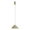 Suspension Redo Konos, metal, matt olive, dimmable, LED, 10W, 562 lumens, warm white 3000K, D.24 cm