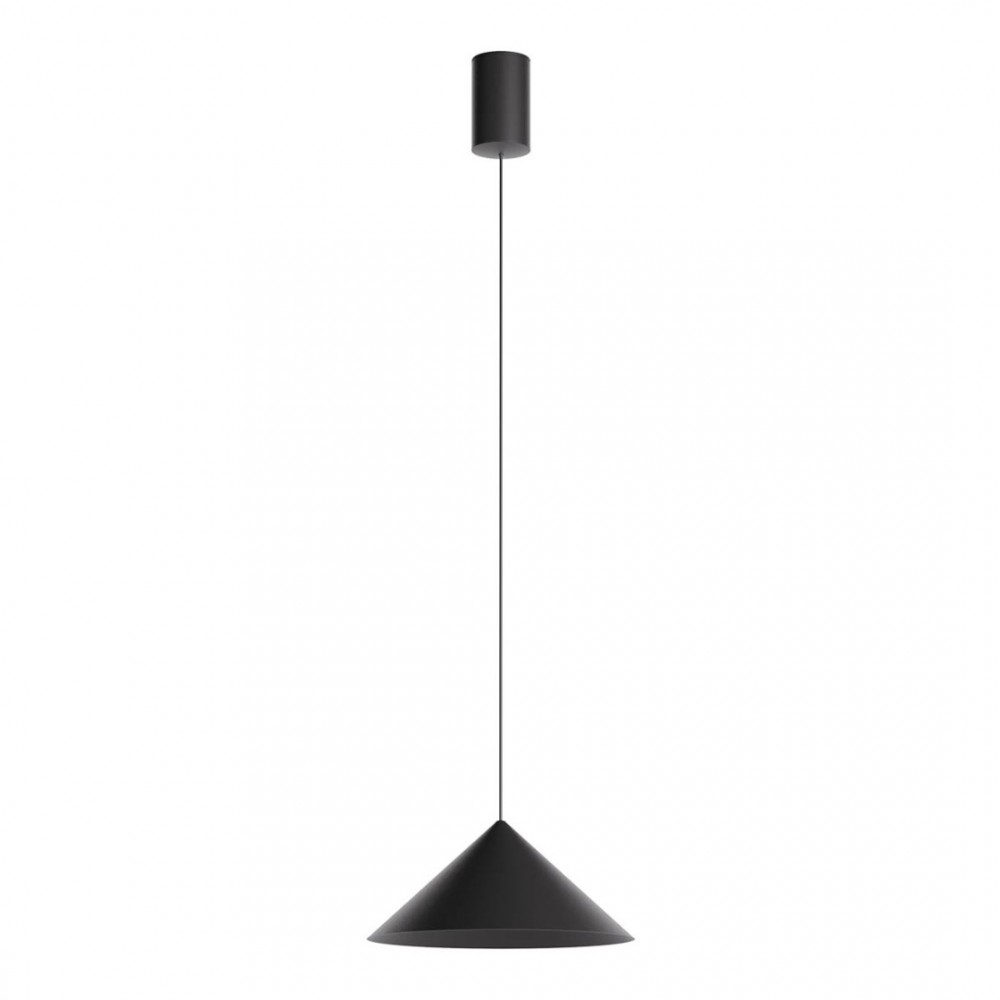 Suspension Redo Konos, metal, matt black, dimmable, LED, 10W, 562 lumens, warm white 3000K, D.24 cm