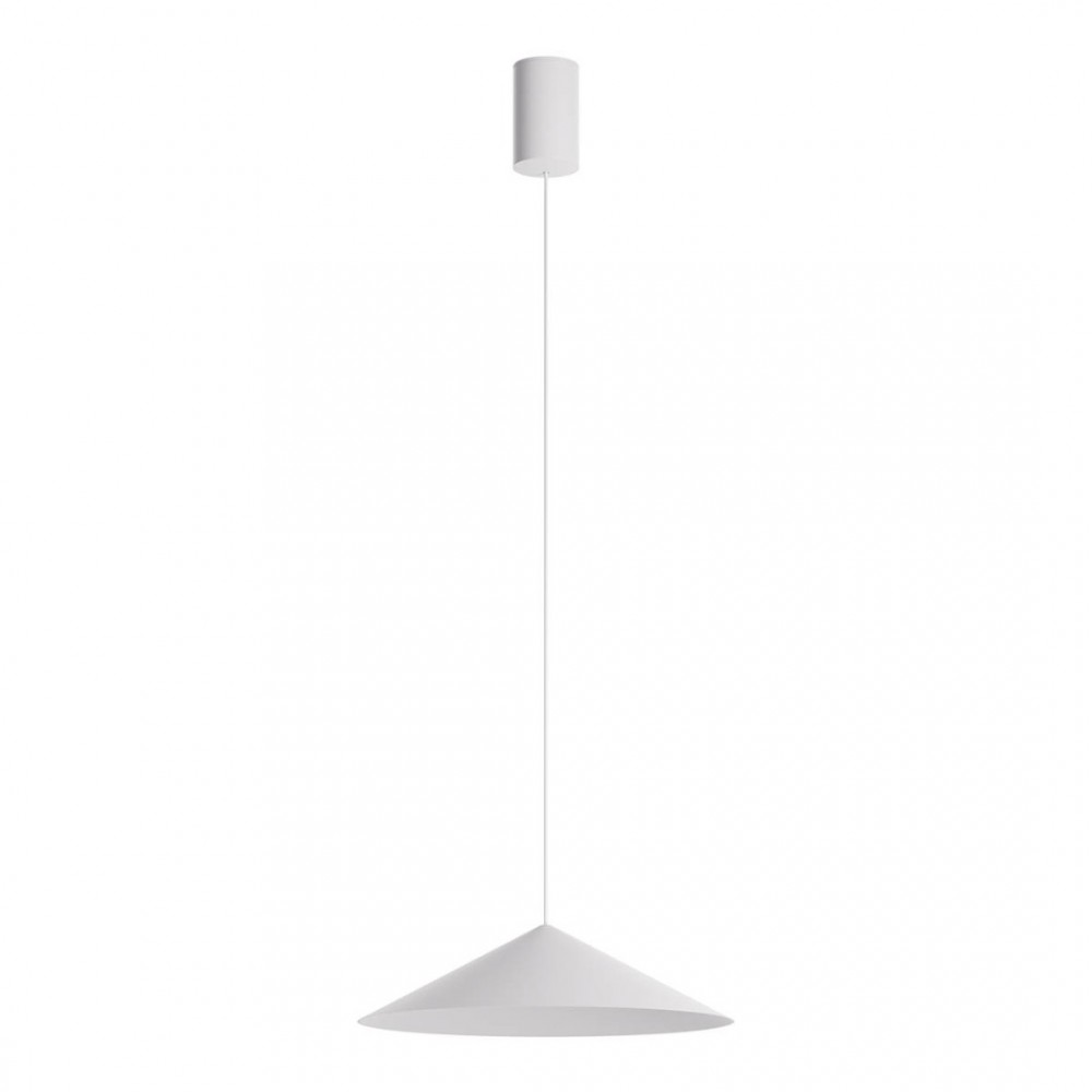 Suspension Redo Konos, metal, matt white, dimmable, LED, 10W, 632 lumens, warm white 3000K, D.30 cm