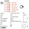 Suspension Redo Konos, metal, antique copper, dimmable, LED, 10W, 550 lumens, warm white 3000K, D.30 cm