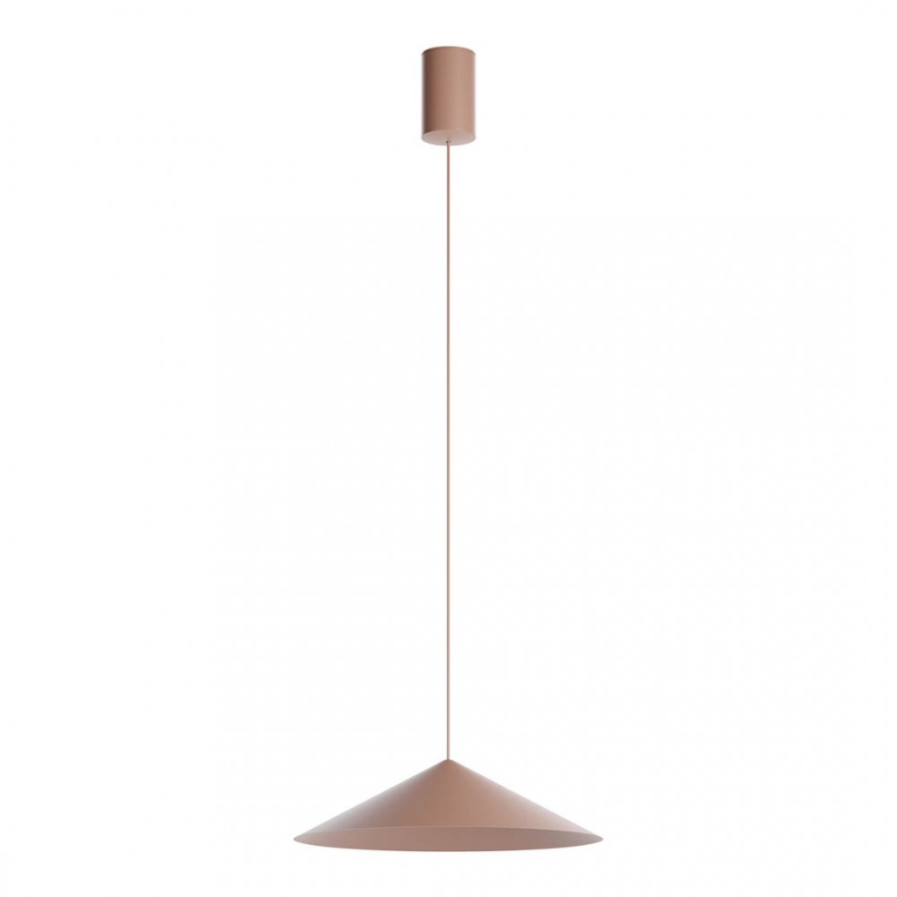 Suspension Redo Konos, metal, matt auburn, dimmable, LED, 10W, 550 lumens, warm white 3000K, D.30 cm