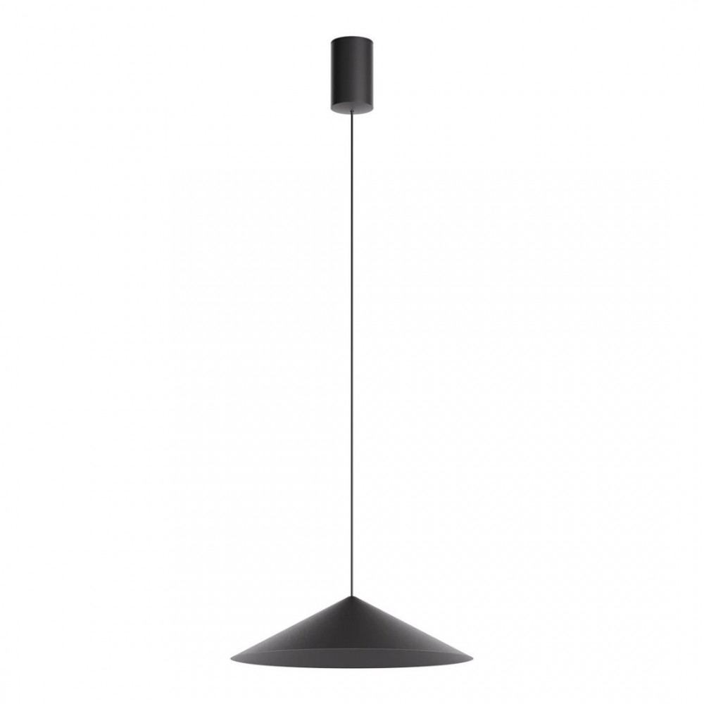 Suspension Redo Konos, metal, matt black, dimmable, LED, 10W, 550 lumens, warm white 3000K, D.30 cm