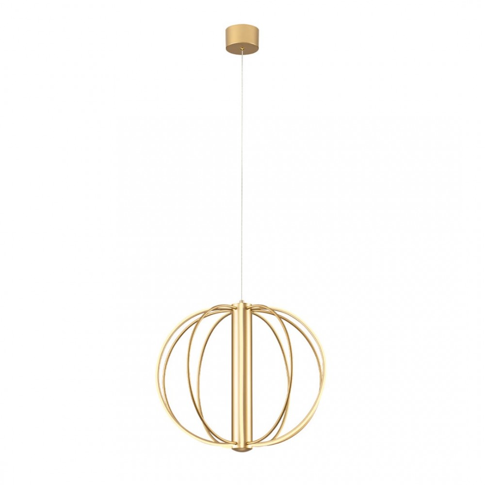 Suspension Redo Moss, metal, matt gold, dimmable, LED, 41W, 2721 lumens, warm white 3000K, D.50 cm