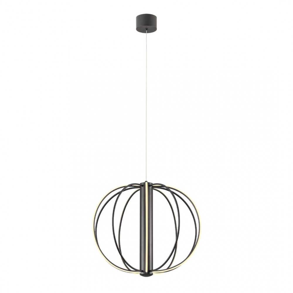 Suspension Redo Moss, metal, sand black, dimmable, LED, 41W, 2721 lumens, warm white 3000K, D.50 cm