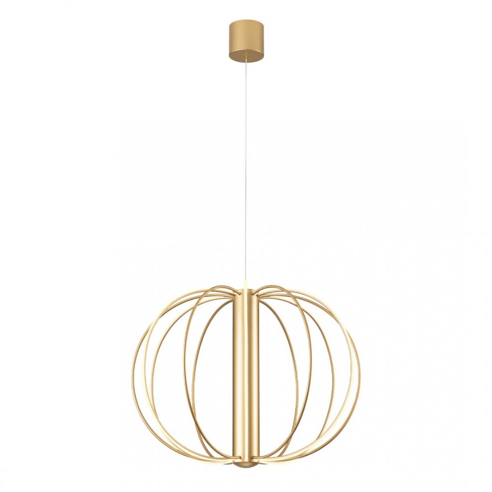 Suspension Redo Moss, metal, matt gold, dimmable, LED, 72W, 4649 lumens, warm white 3000K, D.70 cm