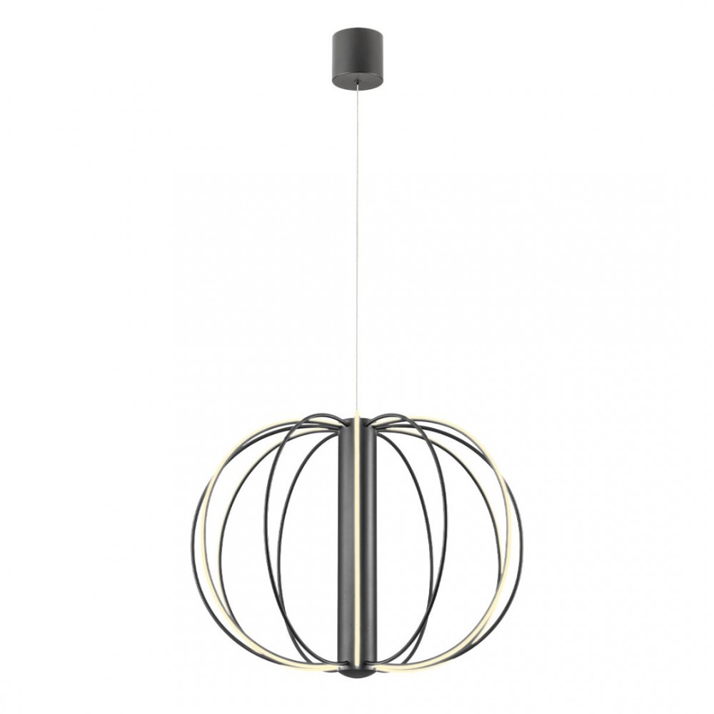 Suspension Redo Moss, metal, sand black, dimmable, LED, 72W, 4649 lumens, warm white 3000K, D.70 cm