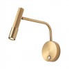 Wall lamp Redo Drill, metal, aged gold, LED, 8W, 530 lumens, warm white 3000K, H.22 cm
