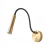 Wall lamp Redo Drill, metal, aged gold, LED, 8W, 530 lumens, warm white 3000K, H.38 cm