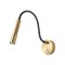Wall lamp Redo Drill, metal, aged gold, LED, 8W, 530 lumens, warm white 3000K, H.38 cm