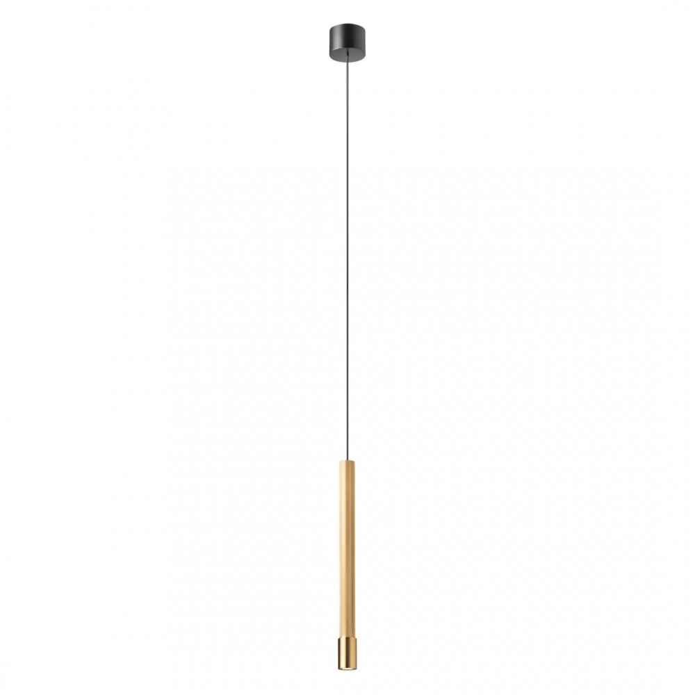 Suspension Redo Drill, metal, sand balck/aged gold, LED, 8,5W, 640 lumens, warm white 3000K, D.3 cm
