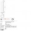 Suspension Redo Halley, metal, sand white, LED CCT, 40W, 3565 lumens, 2700K/3000K/4000K, D.63 cm