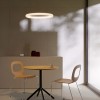 Suspension Redo Halley, metal, sand white, LED CCT, 40W, 3565 lumens, 2700K/3000K/4000K, D.63 cm