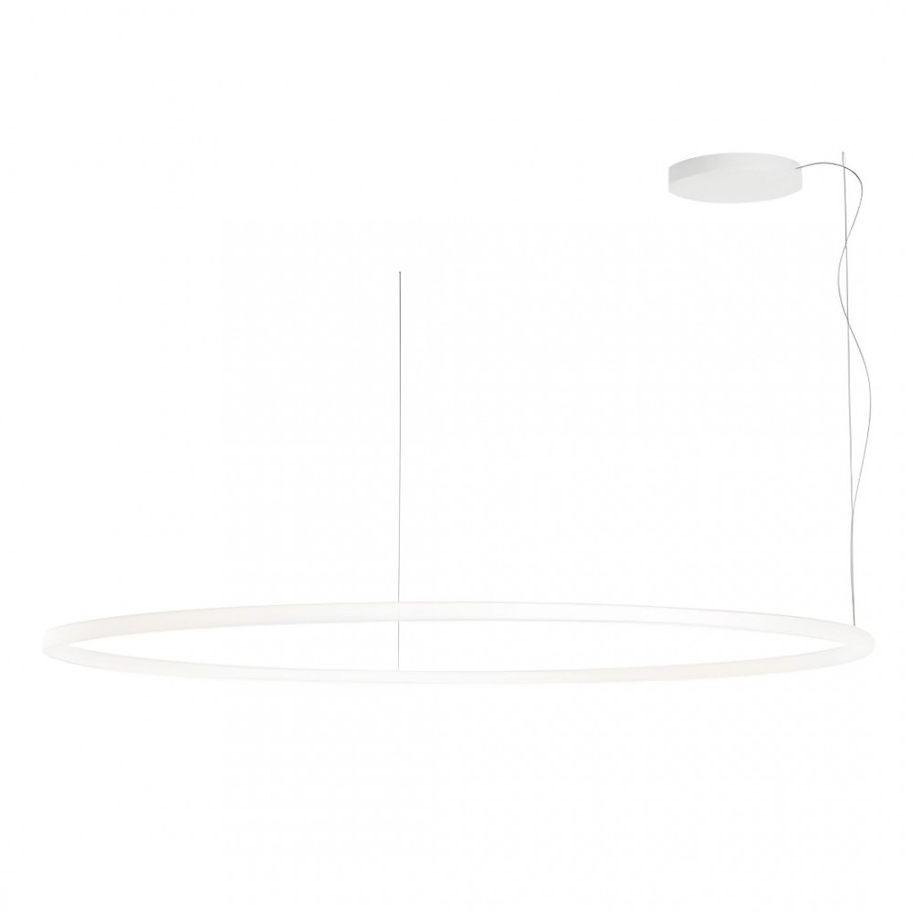 Suspension Redo Halley, metal, sand white, LED CCT, 100W, 9579 lumens, 2700K/3000K/4000K, D.185 cm