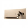 Wall lamp Redo Brook, metal, antique bronze, LED, 8W+3W, 868 lumens, warm white 3000K, L.30 cm