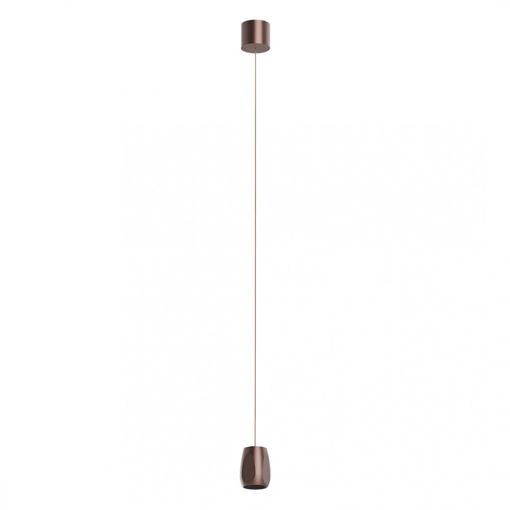 Suspension Redo Crisp, metal, brushed brown, LED CCT, 10,5W, 562 lumens, warm white 2700K/3000K, D.7 cm