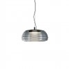 Suspension Redo Ondula, metal, glass, smoke/sand black, dimmable, LED CCT, 18W, 1667 lumens, warm white 2700K/3000K, D.32 cm