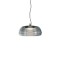 Suspension Redo Ondula, metal, glass, smoke/sand black, dimmable, LED CCT, 18W, 1667 lumens, warm white 2700K/3000K, D.32 cm