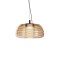 Suspension Redo Ondula, metal, glass, matt coffee/amber, dimmable, LED CCT, 20W, 1984 lumens, warm white 2700K/3000K, D.41 cm