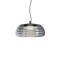 Suspension Redo Ondula, metal, glass, smoke/sand black, dimmable, LED CCT, 20W, 1984 lumens, warm white 2700K/3000K, D.41 cm