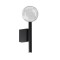 Wall lamp Redo Bolla, metal, glass, sand black, LED CCT, 12W, 1109 lumens, warm white 2700K/3000K, H.34 cm