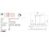 Pendant lamp Redo Bolla, metal, glass, sand black, LED CCT, 32W, 2299 lumens, warm white 2700K/3000K, L.98 cm