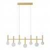 Pendant lamp Redo Bolla, metal, glass, matt gold, LED CCT, 32W, 2299 lumens, warm white 2700K/3000K, L.98 cm