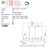 Pendant lamp Redo Bolla, metal, glass, matt gold, LED CCT, 32W, 2299 lumens, warm white 2700K/3000K, L.98 cm