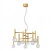 Pendant lamp Redo Bolla, metal, glass, matt gold, LED CCT, 42W, 3212 lumens, warm white 2700K/3000K, D.65 cm