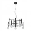 Pendant lamp Redo Bolla, metal, glass, sand black, LED CCT, 42W, 3212 lumens, warm white 2700K/3000K, D.65 cm