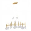 Pendant lamp Redo Bolla, metal, glass, matt gold, LED CCT, 44W, 3312 lumens, warm white 2700K/3000K, L.121 cm