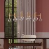 Pendant lamp Redo Bolla, metal, glass, matt gold, LED CCT, 44W, 3312 lumens, warm white 2700K/3000K, L.121 cm