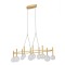Pendant lamp Redo Bolla, metal, glass, matt gold, LED CCT, 44W, 3312 lumens, warm white 2700K/3000K, L.121 cm