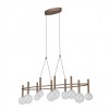 Pendant lamp Redo Bolla, metal, glass, matt coffee, LED CCT, 44W, 3312 lumens, warm white 2700K/3000K, L.121 cm