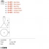 Ceiling lamp Redo Konos, metal, antique copper, 1XE27, D.60 cm
