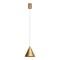 Suspension Redo Konos, metal, antique brass, dimmable, LED, 10W, 522 lumens, warm white 3000K, D.18 cm