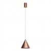 Suspension Redo Konos, metal, antique copper, dimmable, LED, 10W, 522 lumens, warm white 3000K, D.18 cm