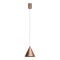 Suspension Redo Konos, metal, antique copper, dimmable, LED, 10W, 522 lumens, warm white 3000K, D.18 cm