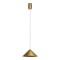 Suspension Redo Konos, metal, antique brass, dimmable, LED, 10W, 562 lumens, warm white 3000K, D.24 cm