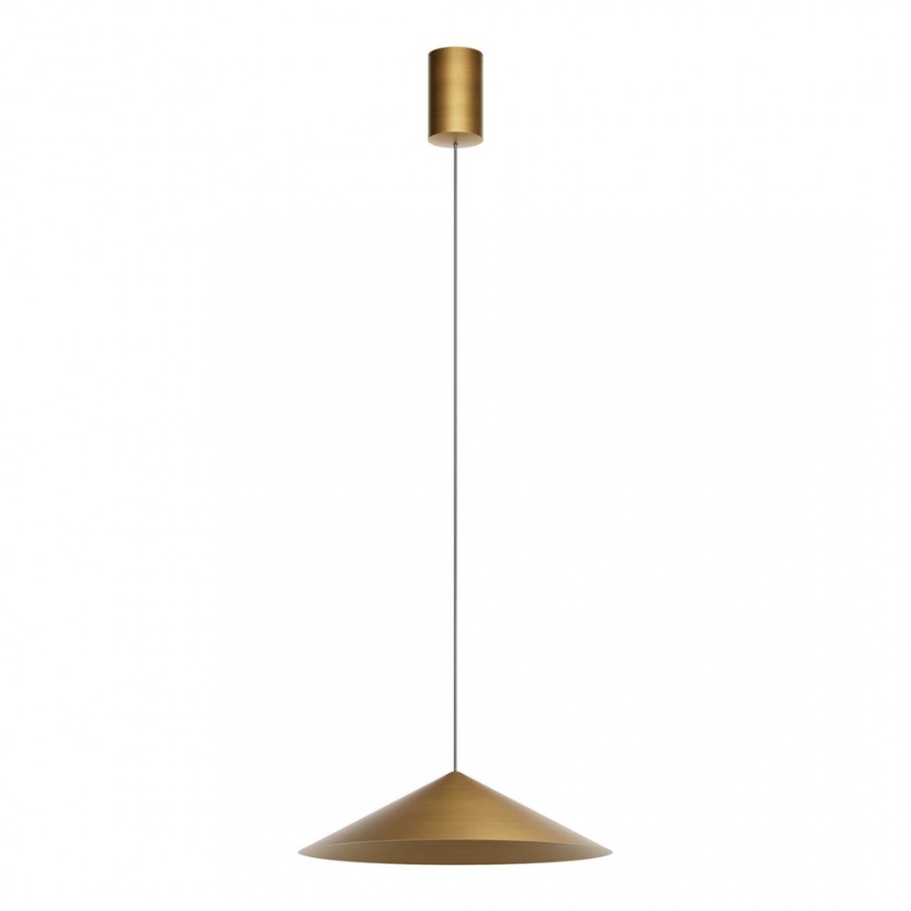 Suspension Redo Konos, metal, antique brass, dimmable, LED, 10W, 550 lumens, warm white 3000K, D.30 cm