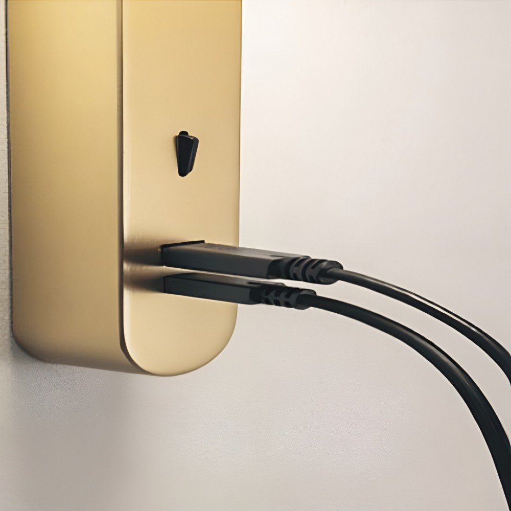 Wall lamp Redo Sades, metal, matt gold, LED, 6W, 400 lumens, warm white 3000K, H.26 cm