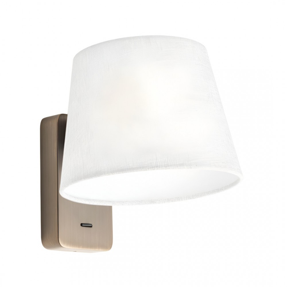 Wall lamp Redo Nemia, metal, antique bronze, 1XE27, H.20 cm