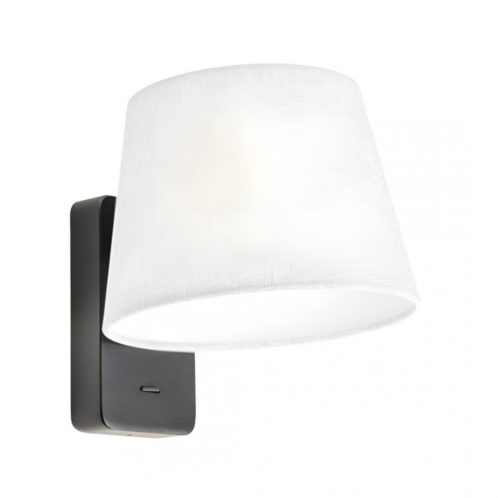 Wall lamp Redo Nemia, metal, matt black, 1XE27, H.20 cm