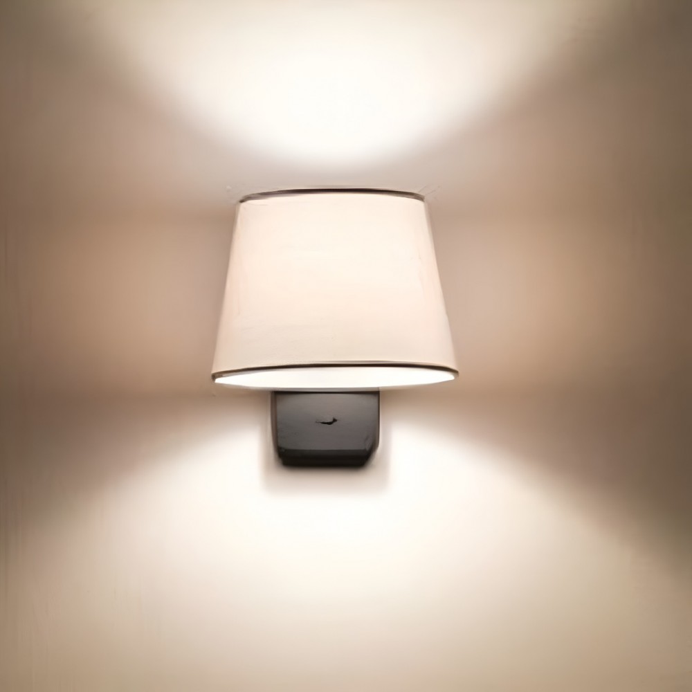 Wall lamp Redo Nemia, metal, matt black, 1XE27, H.20 cm
