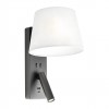 Wall lamp Redo Nemia, metal, matt black, E27+LED, 15W, 160 lumens, warm white 3000K, H.32 cm