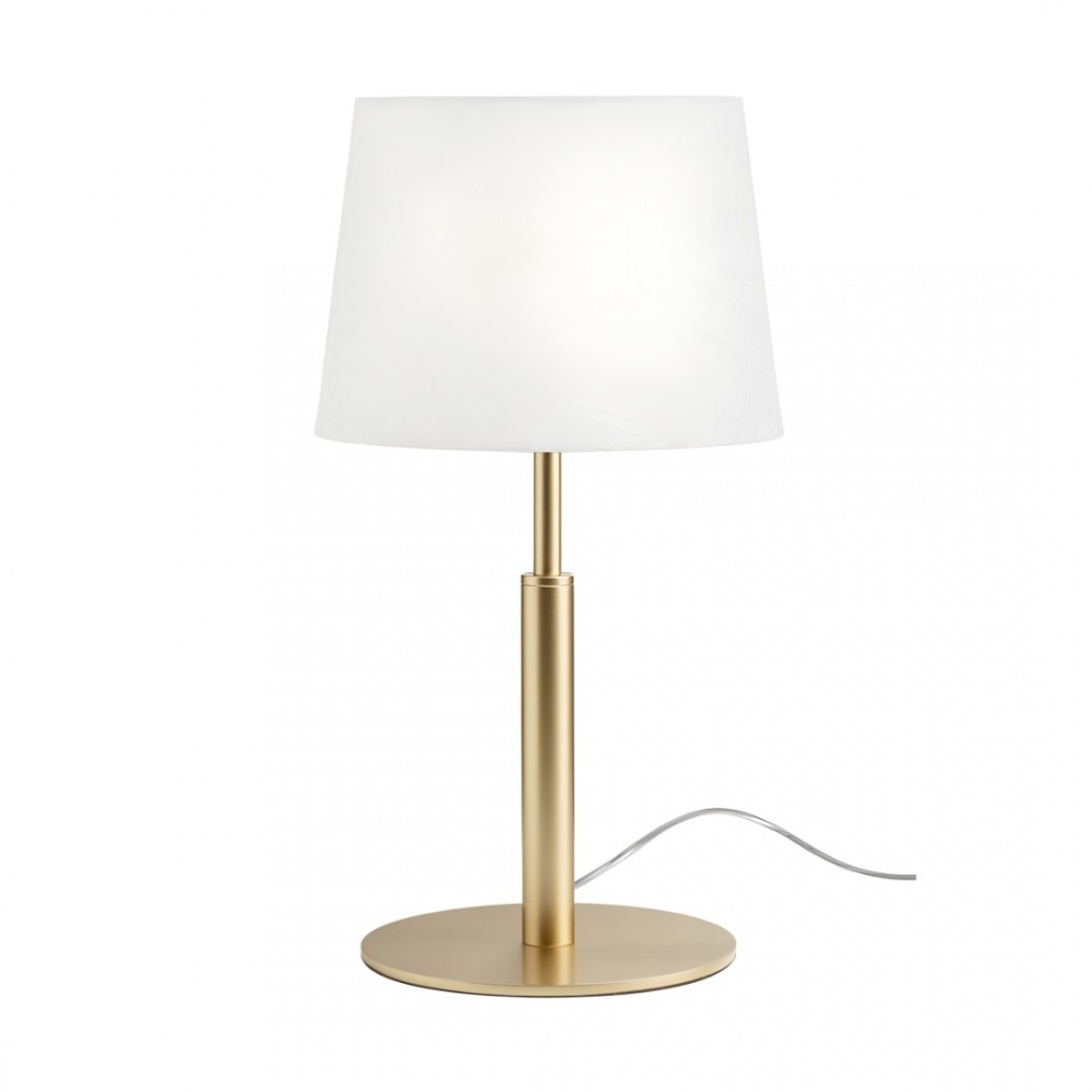 Table lamp Redo Nemia, metal, matt gold, 1XE27, H.41 cm