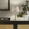 Table lamp Redo Nemia, metal, matt gold, 1XE27, H.41 cm