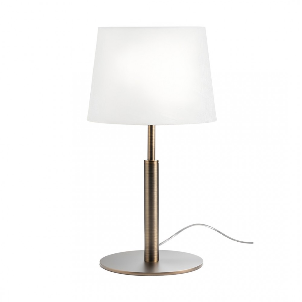 Table lamp Redo Nemia, metal, antique bronze, 1XE27, H.41 cm