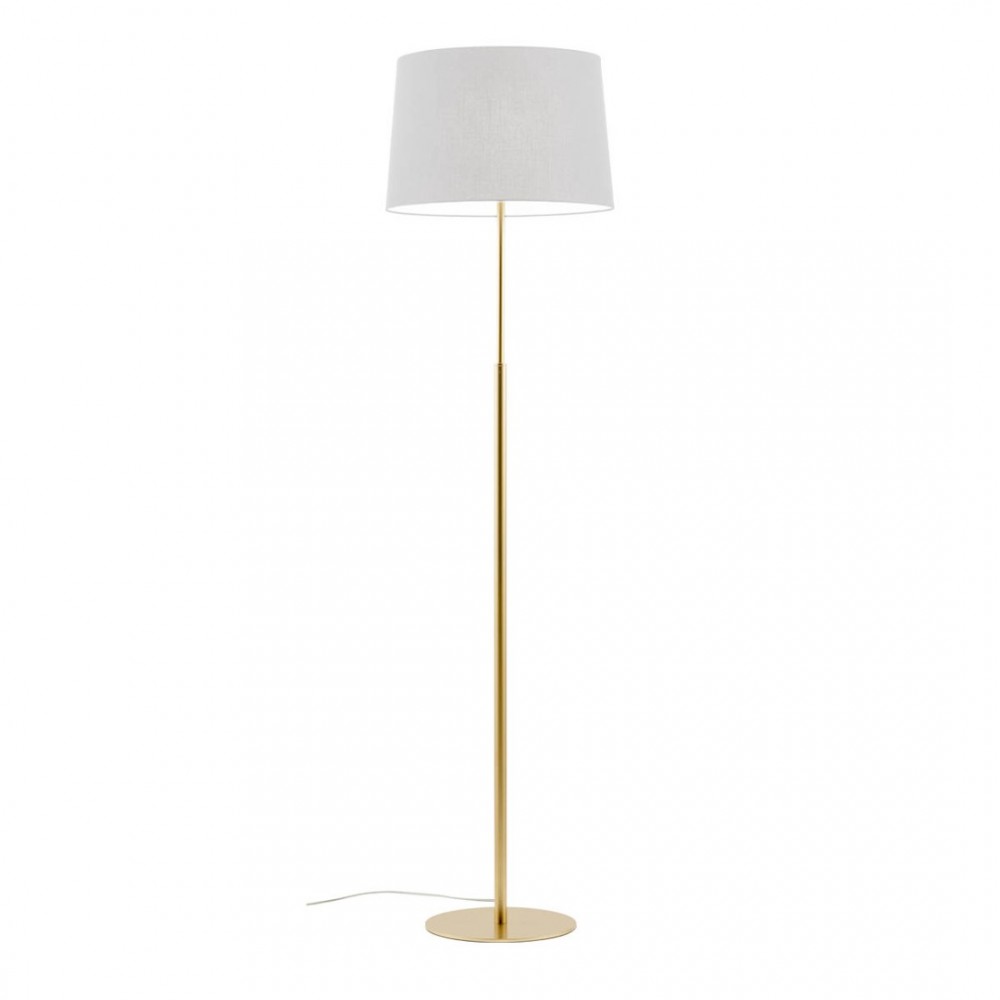 Floor lamp Redo Nemia, metal, matt gold, 1XE27, H.170 cm