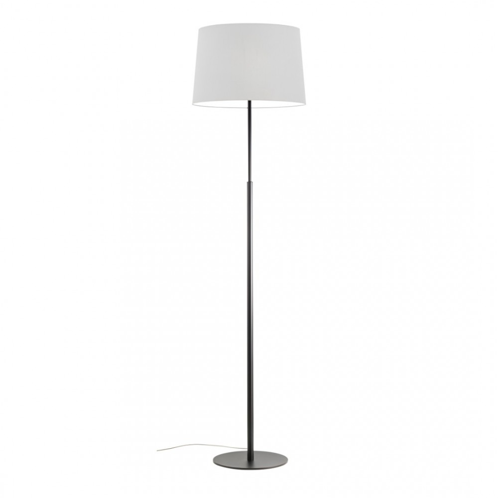Floor lamp Redo Nemia, metal, matt black, 1XE27, H.170 cm